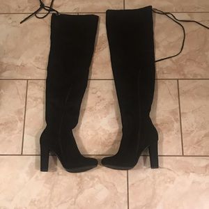 thigh high boots with heel